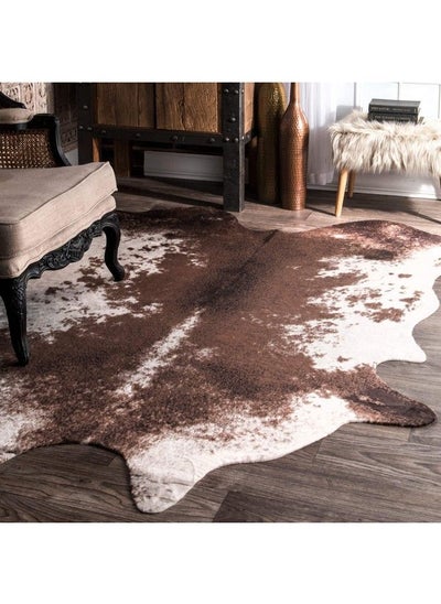 اشتري Halina Faux Cowhide Area Rug 3' 10" X 5' Brown في الامارات