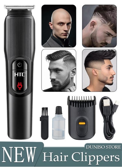 اشتري Smart Hair Clippers Electric Turbo Motor Hair Cutting Kit Pro Mens Clippers Cordless Rechargeable Hair Trimmer Set Professional Barbers Grooming Kit في الامارات