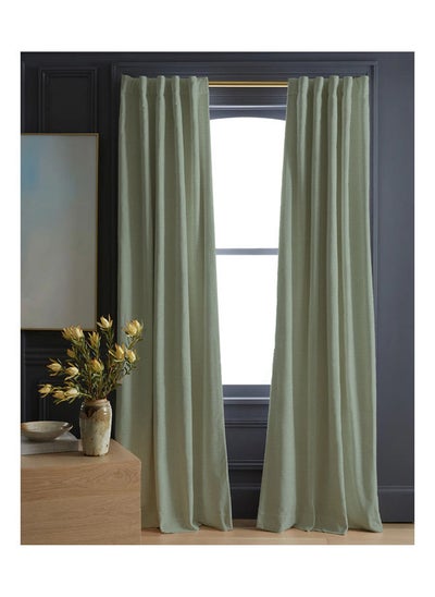 Buy Soild Curtains House Velvet Selva Curtain 1Piece-Light Green-140x280 cm in Egypt