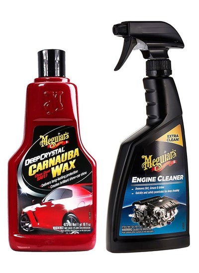 اشتري A2216 Deep Crystal Carnauba Wax 473ml + G14816 Engine Cleaner 473ml في الامارات