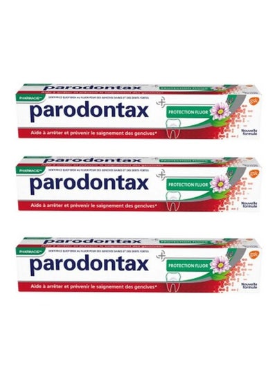 Buy Pack Of 3 Parodontax Protection Fluor Toothpaste 75ml in Saudi Arabia