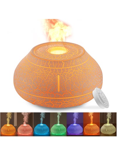 اشتري Small Aroma Essential Oil Diffuser, Aromatherapy Diffuser 130ml, Mini Humidifier Imitate The Shell of Volcanic Lava, Ultrasonic Diffusers for Essential Oils,Colorful Light,for Home,Bedroom في الامارات