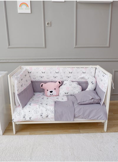 Buy 3 Side Guardrails for Baby Bed with Quilt, Pillows and Sheet in Saudi Arabia