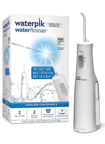 Buy Waterpik Cordless Water Flosser, Battery Operated & Portable for Travel & Home, ADA Accepted Cordless Express, White WF-02 in Saudi Arabia