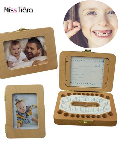 اشتري Baby Fairy Tooth Box,Wooden Teeth Boxes, Teeth Storage Box, Saver Box for Lost Tooth Children,Kids Keepsake Organiser Gift for Baby Teeth and Hair, Baby Shower & Birthday Gift في الامارات