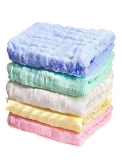 Buy 5-Piece Wipes Soft Super Gentle Delicate Skin Towel Set With High-quality Material 25X25 CM in Saudi Arabia