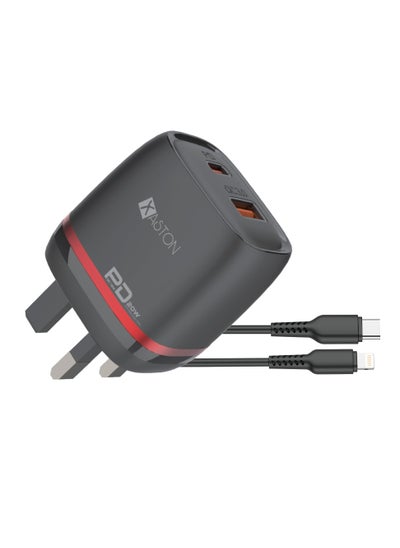 اشتري SUPER CHARGER 20W PD + QC 3.0 Adapter with TYPE C - Lightning Cable - NHL21 في الامارات