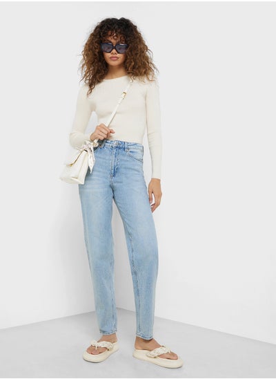 Buy High Waist Mom Jeans in UAE