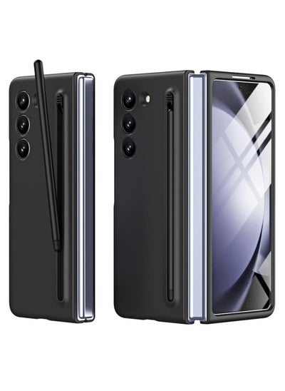 Buy for Samsung Galaxy Z Fold 5 Case with S Pen, Fold 5 Pen with Pen Holder + Front Screen Protector Film + Anti-Slip Matte Case for Galaxy Z Fold 5 2023 black in Egypt