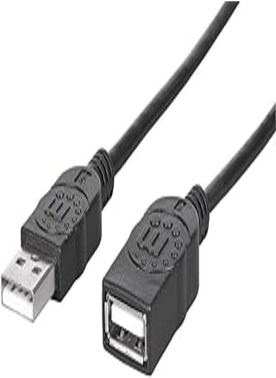 Buy Manhattan hi-speed usb 2.0 extension cable usb 2.0 type-a male to type-a female 480 mbps 1m - black in Egypt