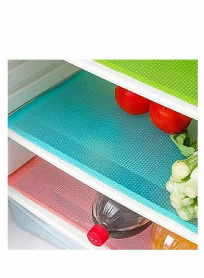 Buy 6 Pcs Refrigerator Mats With EVA Refrigerator Liners Washable Can Be Cut Refrigerator Pads Fridge Mats Drawer Table Placemats With Shelves Drawer Table Mats With Red/2 Green/2 Blue/2 in Saudi Arabia