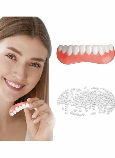 Buy Fake Teeth Dentures Teeth for Women and Men Dental Veneers Temporary Restoration, Nature Comfortable, Protect Your Regain Confident Smile One Size Fits Most (Natural Shade) in Saudi Arabia