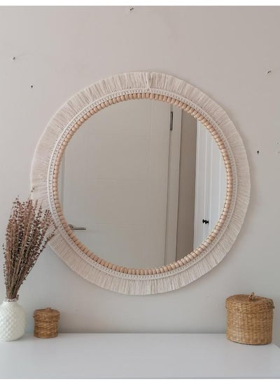 Buy Large Macrame Mirror , Macrame Wall Hanging Mirror , Bedroom Decor Gift , Boho Mirror, Living Room Décor in Egypt