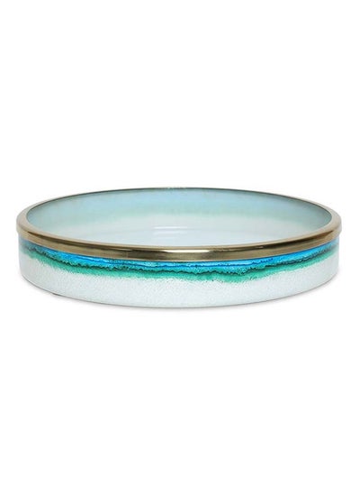 Buy Ceylon Amenity Tray, White and Blue in UAE