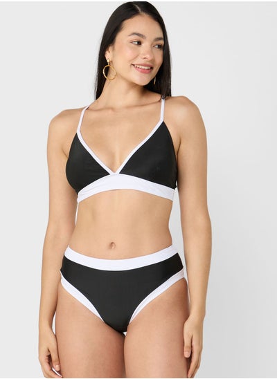 Buy Contrast Detail Bikini Set in UAE