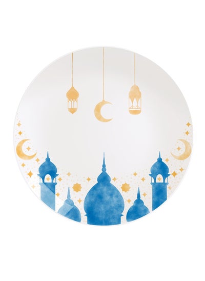 Buy Tramontina Hayat 25cm Ramadan Themed Decorated Porcelain Dinner Plate in UAE