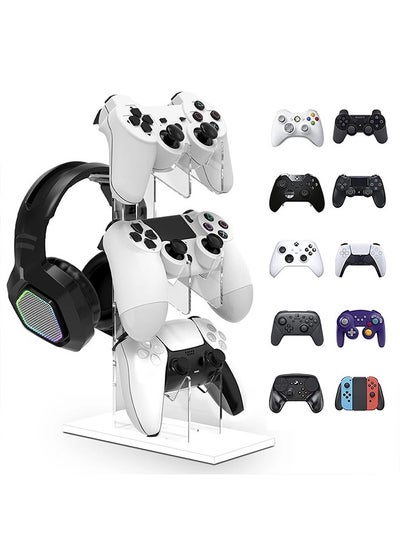 Buy Universal 3 Tier Controller Holder with Headset Stand Holder for Xbox ONE Switch PS4 PS5 PC, Controller Stand Bracket Gaming Accessories in Saudi Arabia