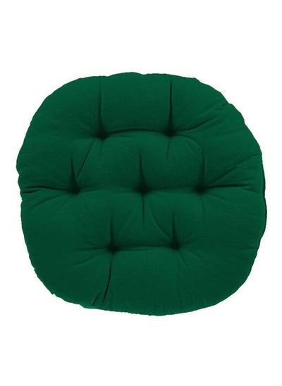 Buy Square Soft Velvet Decorative Cushion with Solid Design and Attractive Colors - Dark Green in Saudi Arabia