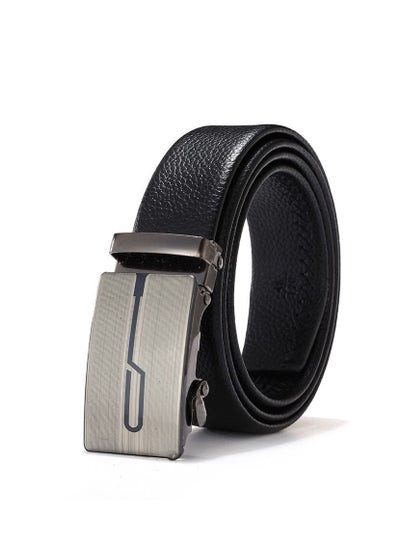 Buy Men's automatic buckle business belt Laser U in Saudi Arabia