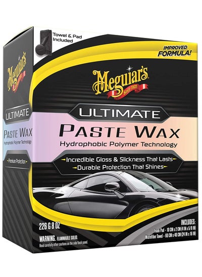 Buy Ultimate Paste Wax, Durable Protection That Shines, Towel and Pad Included - 8 Oz Container in Saudi Arabia