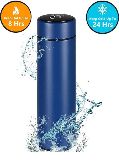 Buy Smart Vacuum Flask And Water Bottle For Hot And Cold Drinks Keeps Your Drink Cold For 24 And Hot For 8 Hours With LED Temperature Display Stainless Steel Water Bottle Camping Flask in Saudi Arabia