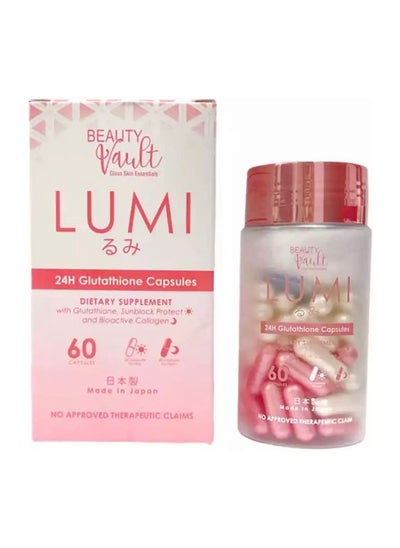 Buy Beauty Vault Lumi Glutathione Whitening (60 Capsules) in UAE