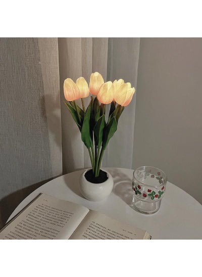 Buy Tulip Nightlight Decoration Bedroom Bedside Decoration Atmosphere Lamp Table Lamp Gift in UAE