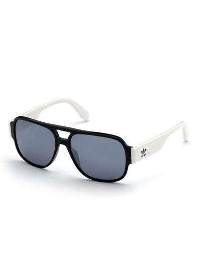 Buy Men's Mirrored Navigator Shape Acetate Sunglasses OR000601C57 - Lens Size: 57 Mm - Shiny Black in Saudi Arabia