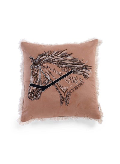 اشتري Stallion Filled Cushion 45X45cm - Brown في الامارات