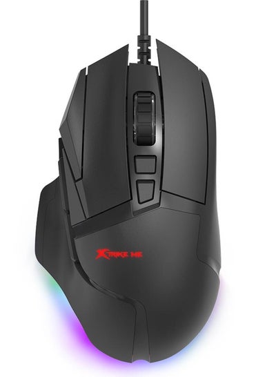 Buy GM520 RGB Gaming Mouse - Optical Sensor 12,800 DPI - 8 Programmble Buttons - 1000HZ Polling Rate With Software in Egypt