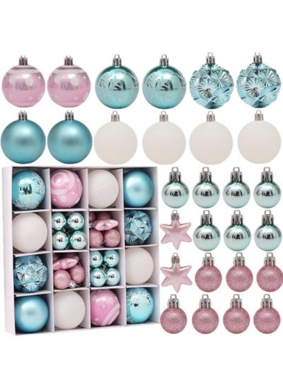 Buy Bauble Ornament Ball Set, 42Pcs Shatterproof Tree Hanging Balls in UAE