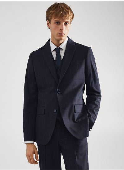 Buy Checked Slim Fit Blazer in UAE