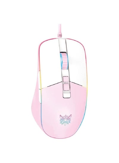 Buy ONIKUMA CW916 Gaming Mouse – 7,200 DPI (Pink White) in Egypt