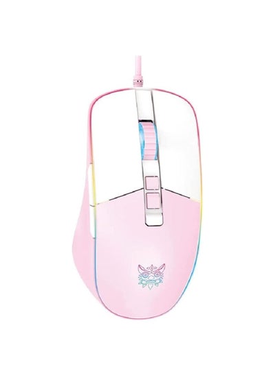 Buy ONIKUMA CW916 Gaming Mouse – 7,200 DPI (Pink White) in Egypt