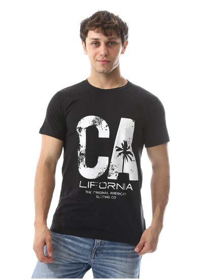 Buy Mens  Printed T- Shirt With Half Sleeves And Round Neck in Egypt