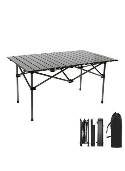 Buy Folding Camping Table with Carry Bag, Outdoor Portable Lightweight Aluminum Desk for Beach, Picnics, Cooking,Party Dining, Camping, BBQ in UAE