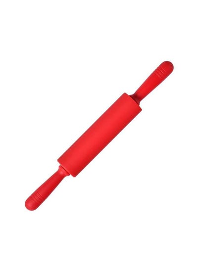 اشتري Silicone Pastry Rolling Pin 45.5x5.5 cm Red في الامارات