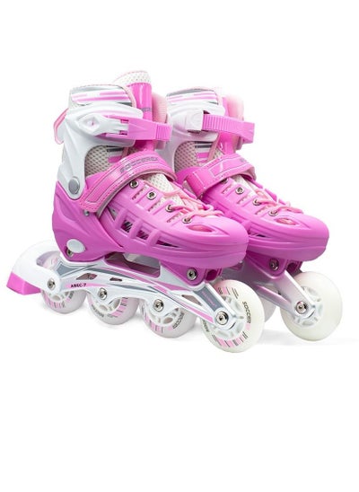 اشتري Inline and Roller Skates Shoes for Kids Youth full Set With Helmet and Protection في الامارات