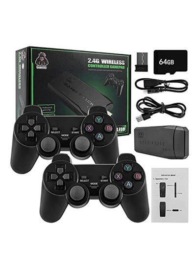 Buy Wireless Retro Game Console Plug and Play Video Game Stick Built in 10000+ Games 9 Classic Emulators 4K High Definition HDMI Output for TV with Dual 2.4G Wireless Controllers(64G) in UAE