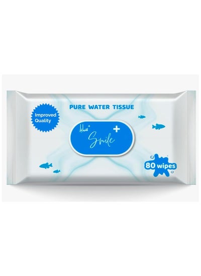 Buy Pure Water Tissues 80's Wipes Pack of 1 in UAE