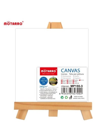 Buy Mini Art Painting Craft Drawing Kids Easel 10X10CM With Stand  White Cotton Artist Canvas Boards for Painting Acrylic Pouring Oil Paint Dry & Wet Art Media in UAE