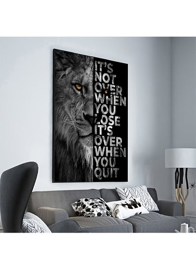 Buy 1-Piece Art Canvas Painting, Lion Painting On Canvas Wall Art, Positive Quote Artwork Wall Painting For Bathroom Bedroom Office Living Room Home Wall Decor,40*60cm No Frame in UAE