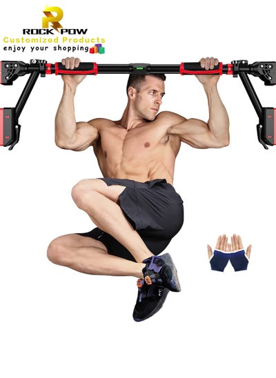 اشتري Pull Up Bar for Doorway Chin Up Bar Door Frame No Screw Upper Body Workout Bar with Locking Portable Adjustable Width Gym System Trainer Wall Mounted Door Exercise Equipment for Home Fitness في السعودية