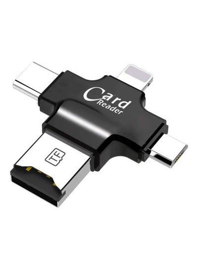 Buy Type-C 4 In 1 Interface USB Card Reader Black in Saudi Arabia