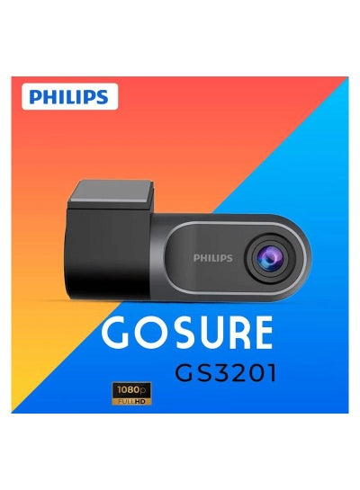 اشتري جهاز تسجيل فيديو رقمي للسيارات مسجل فيديو للسيارة CCTV 1080p Full HD حارس سلامة الطريق الشخصي الخاص بك PhlLlPS GoSure ADR GS3201 في السعودية