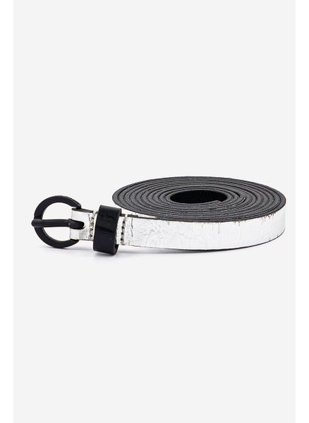 Buy Women Metallic Belts, Silver in Saudi Arabia