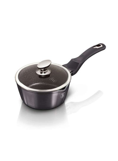 Buy Aluminium Sauce Pan with Lid 16 cm, Metallic Line Carbon Pro Edition, Grey, Hungary in UAE