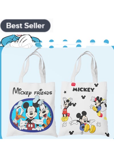 Buy Mickey Mouse Canvas Bag Single Shoulder Student Class Bag Tote Bag in Saudi Arabia