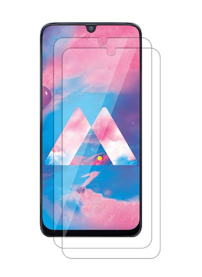 Buy 2 Pieces Tempered Glass Screen Protector Clear Designed For Samsung Galaxy M30 Full Screen Coverage And Bubble Free in UAE