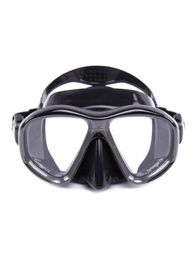Buy Tempered Glass Snorkel Diving Mask Panoramic HD Swim Mask, Anti-Fog Scuba Diving Goggles Black in UAE
